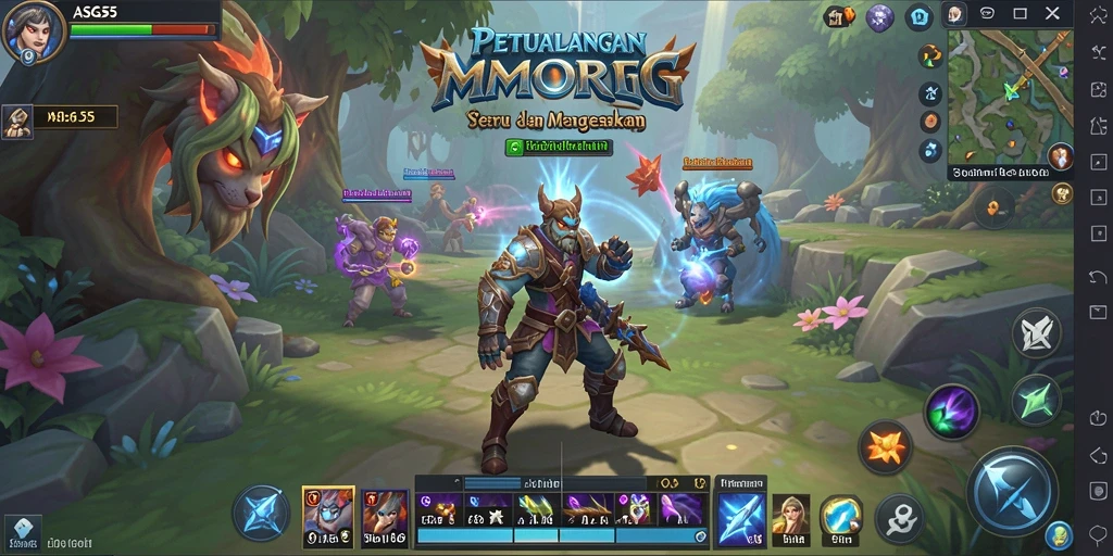Gameplay ASG55 dengan pertarungan epik dan petualangan yang mendebarkan.