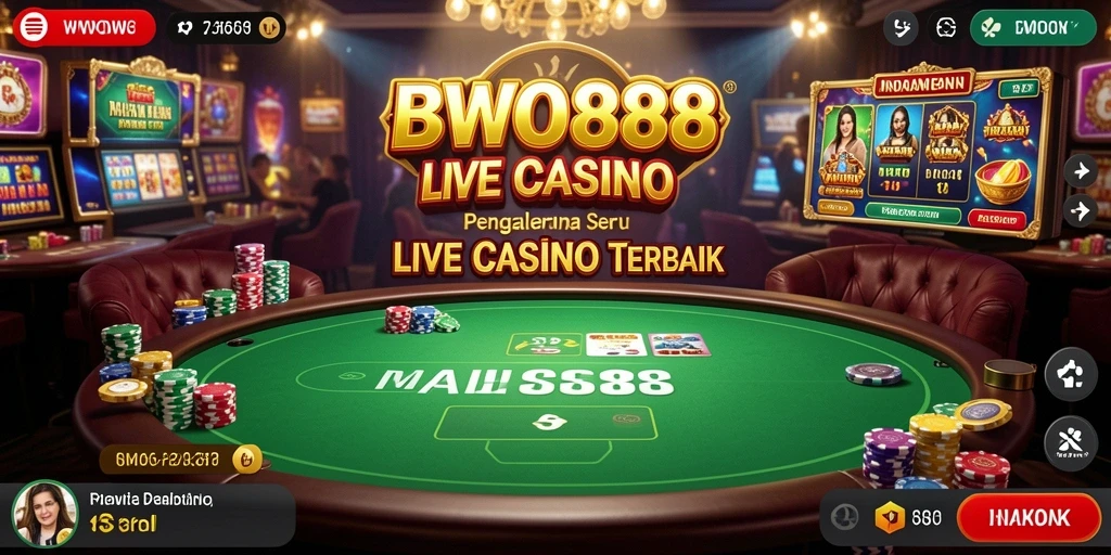 Tampilan gameplay Live Casino yang menarik dan interaktif.