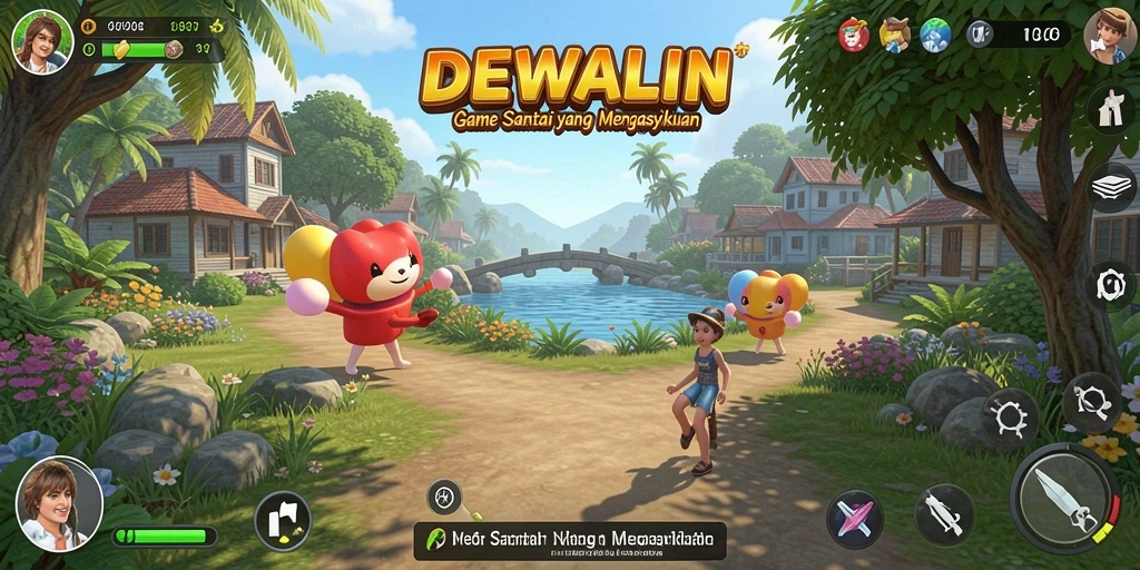Tampilan gameplay DEWALIN yang seru dan penuh warna.