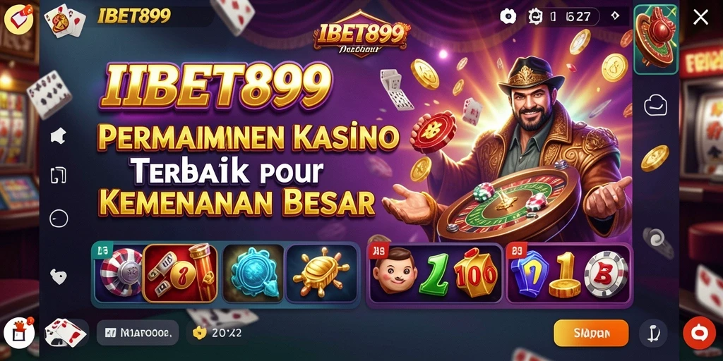 Tampilan permainan kasino yang menarik di IBET899.