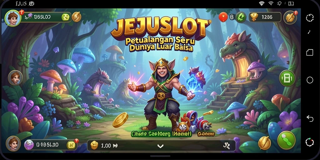 Tampilan gameplay JEJUSLOT dengan petualangan yang memukau.