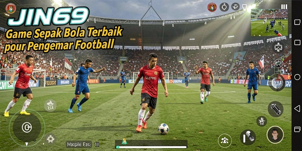 Tampilan gameplay <strong>JIN69</strong> yang penuh aksi dan strategi sepak bola.