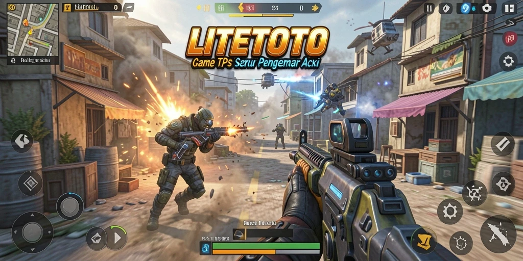 Tangkapan layar dari gameplay seru LITETOTO di medan perang.