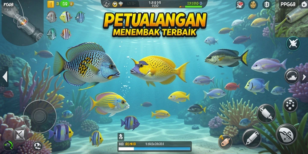 Gameplay menarik PGG68 dengan tampilan menembak ikan.