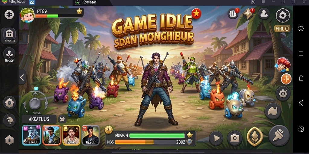 Screenshot PT89 menunjukkan aksi gameplay Idle yang seru dan menyenangkan.