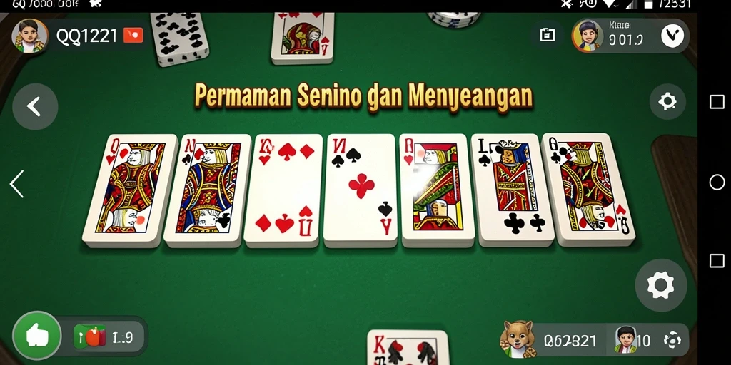 Tampilan gameplay QQ1221 yang menarik dan seru dalam permainan Domino.
