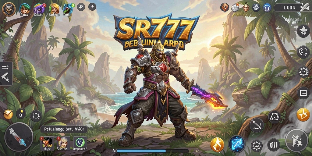 Tampilan gameplay seru di dunia ARPG SR777 yang memukau.