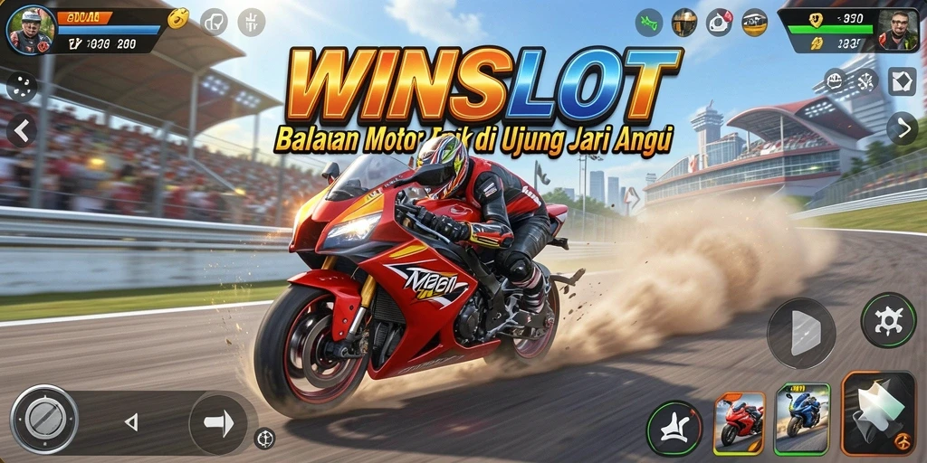 Tampilan aksi balapan motor yang mendebarkan di WINSLOT.